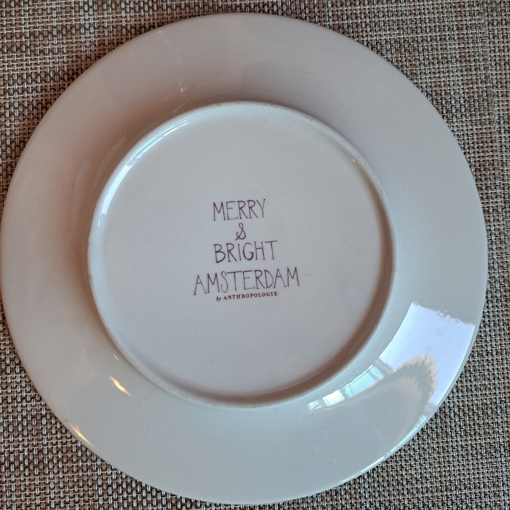 Anthropologie "Holiday in the City" Dessert Plate in the Amsterdam Design - Picture 2 of 4
